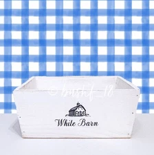 Bath & Body Works White Barn WOOD CRATE Tray Gift Box Set Wooden Basket Candle