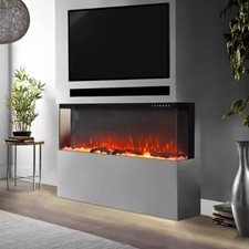 40in Electric Freestand/Insert/Wall Mounte LED Fireplace 3 Sided Wall Inset Fire