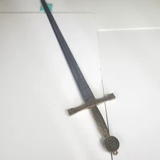 31in Broadsword Knights Sword Blade Brass Decorative Handle round pommel