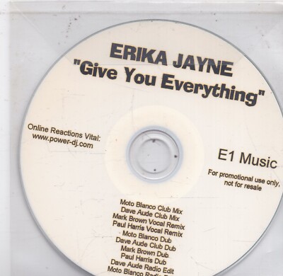 Erika Jayne-Give You Everything promo cd maxi single