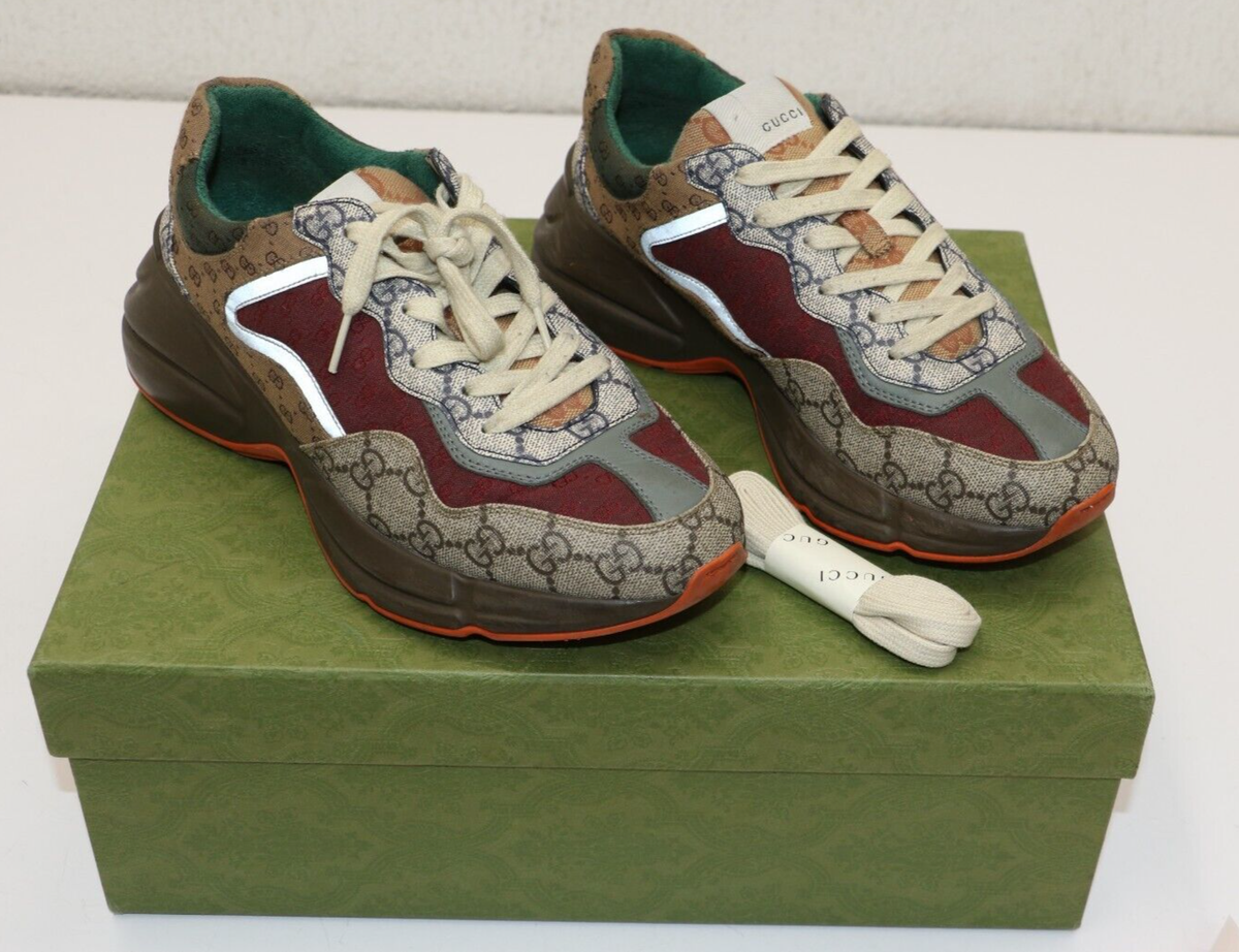 Gucci Rhyton Sneakers size 16 Gucci Rhyton GG Supreme White Sneakers Men main image 4
