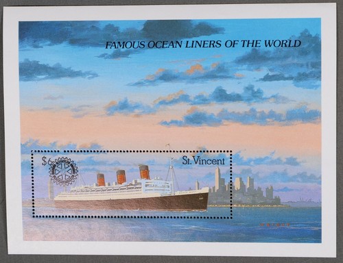 MayfairStamps St. Vincent Mint Never Hinged Rotary International Ocean Liners of