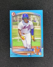 2025 Topps Bowman Draft Sky Blue #BD-115 Elian Pena 71/499 Mets QI95