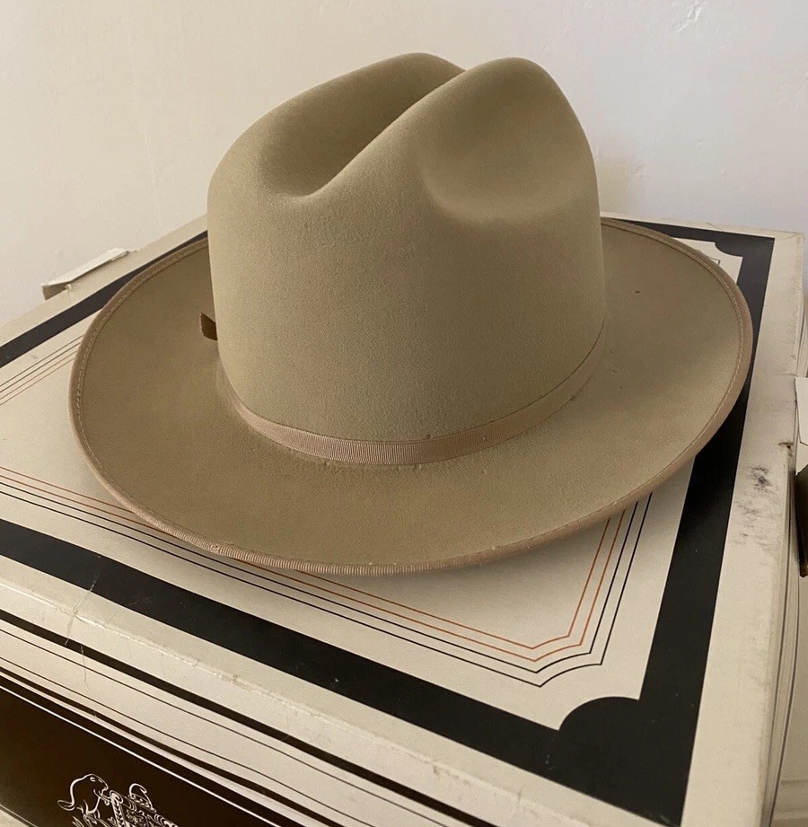 VTG Stetson 3x Beaver Silver Belly Open Road Rancher Cowboy Hat SZ