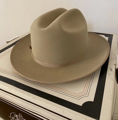 メタルスライム60's stetsonOPEN ROAD3X BEAVER VTG Stetson 3x Beaver Silver Belly Open Road Rancher Cowboy Hat SZ