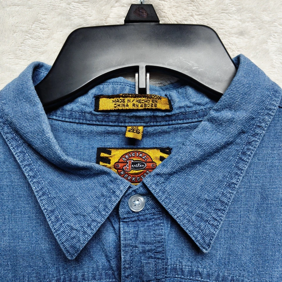 Camisa Justin Original Workgear Exclusiva Para Hombres 2XL Corte Occidental Perla Botones a Presión Foto 3 de 4