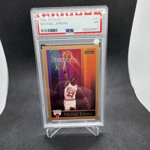 SkyBox 90-91 #41 Michael Jordan Chicago Bulls Card PSA 7 JORDAN COLLECTORS