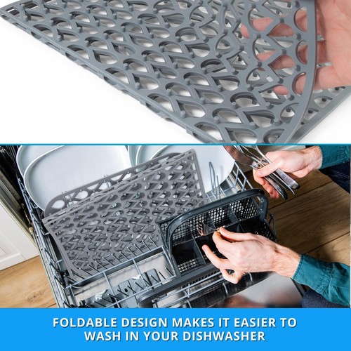 Silicone Sink Mat - 26"x14" Large Non-Slip Farmhouse Sink Protector, Eco-Frie... - 第 6/8 張圖片