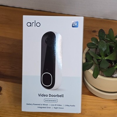 Arlo Video Doorbell 2K (2nd Generation) Battery Powered or Wired AVD4001-100NAS