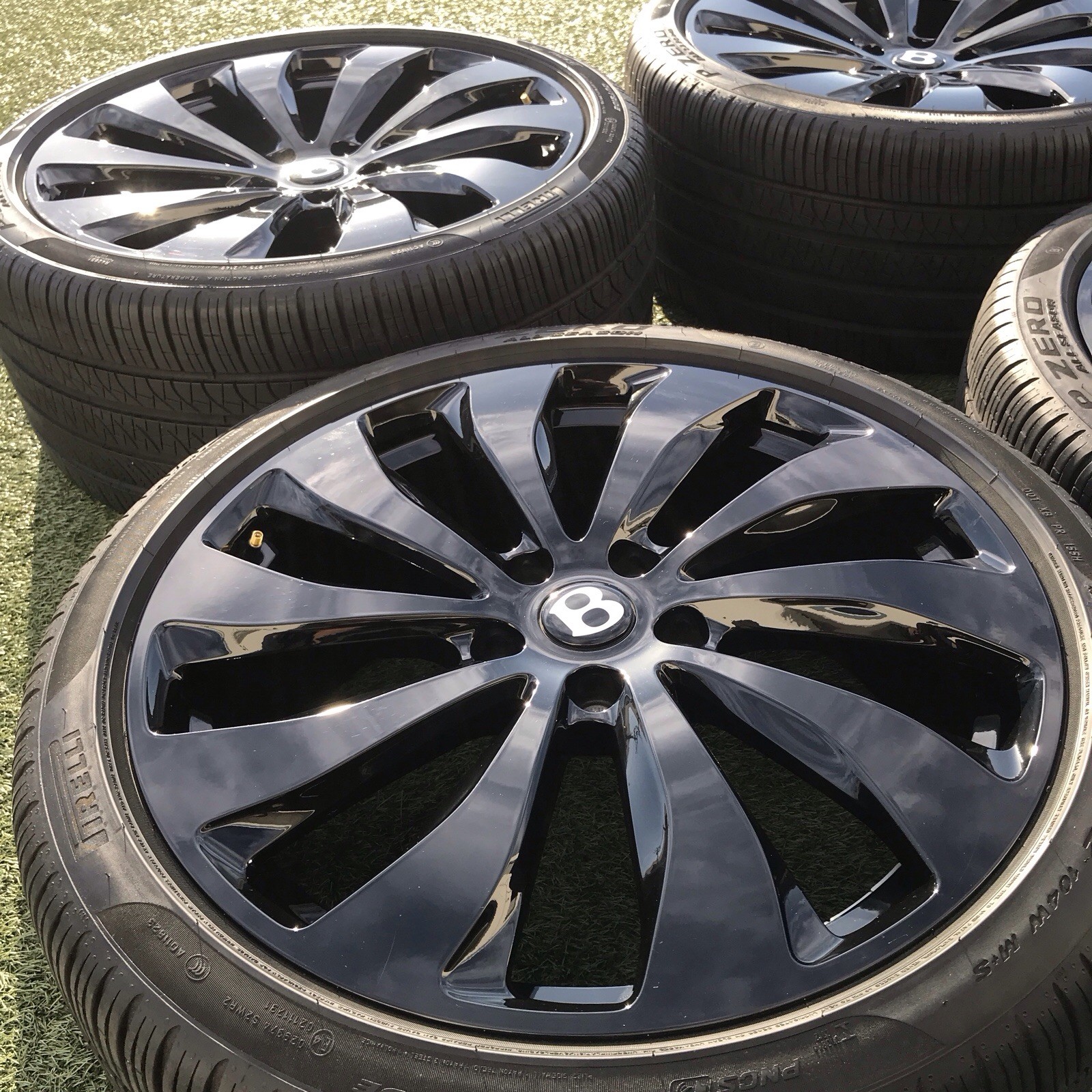 22 BENTLEY GT BLACK GENUINE FORGED SET GTC FLYING SPUR 3SE601025AB