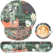 Ergonomic Mouse Pad with Wrist Rest and Keyboard Wrist Rest, Mousepad and Wrist