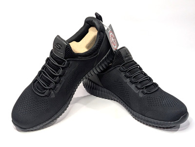 Skechers Work Cessnock Black SR Men's Sneakers-Asst Size NWB WIDE FIT 77188W/BLK