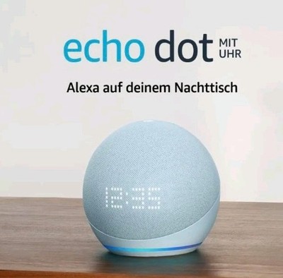 Amazon Echo Dot 5 Generation Mit Uhr Smart Lautsprecher Blau Wie Neu
