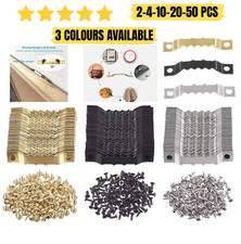 Sawtooth Picture Frame Hooks 45mm Brassed With Screws Canvas Hanging New