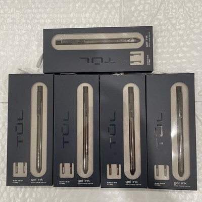 5 Lot. TUL Fine Writing Solid Metal Barrel Retractable Gel Ink Pen 0.7 Med. 