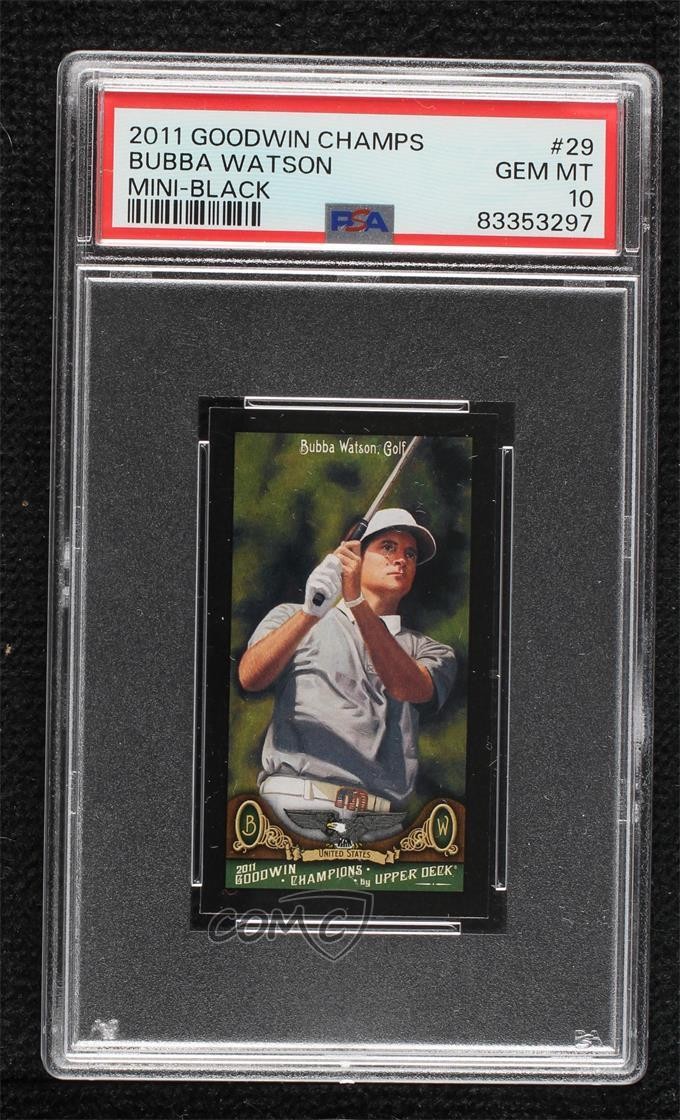 2011 Goodwin Champions Mini Red Lady Luck Back Bubba Watson PSA 10 GEM MT 0c37