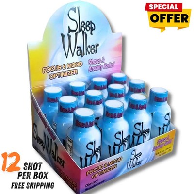 Sleepwalker Focus & Mood Enhancer Shots 2oz   12 Count Box (Factory Sealed)