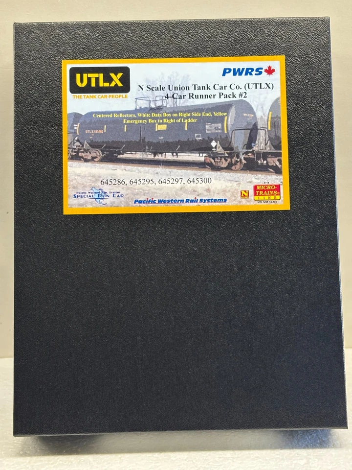 N Scale Micro Trains MTL Special Run 14-135 Union Tank Car UTLX 4-Pack , Set #2 - Image 2 of 4