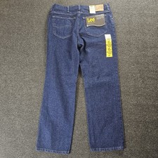 VTG Lee Relaxed Fit Jeans Mens 38x30 Blue Comfort Stretch Straight 90s Western