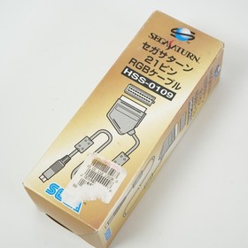 SEGA SATURN Official 21 pin RGB Cable HSS-0109 SS w/ Box Made in JAPAN