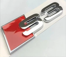 CHROME EMBLEM S3 REPLACEMENT FOR AUDI REAR TRUNK BADGE NAMEPLATE DECAL LETTER