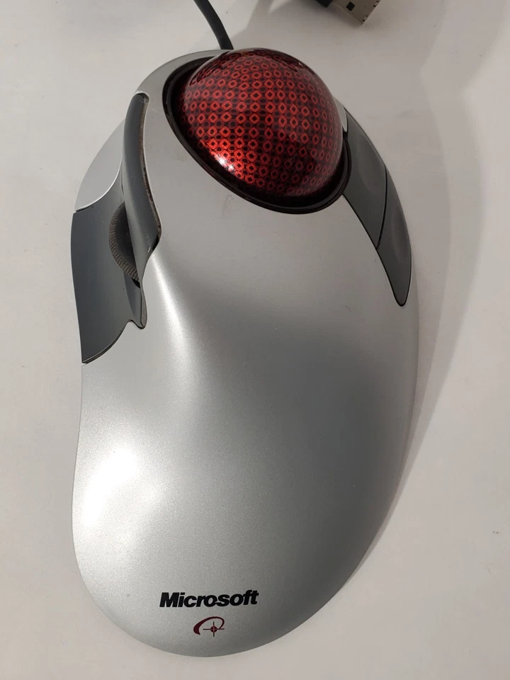 Microsoft Trackball Explorer 1.0 Mouse PS2/USB Compatible Tested & Working - Image 2 of 4