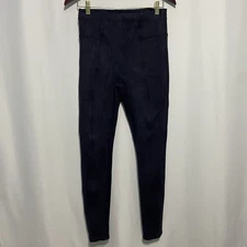 Spanx Faux Suede High-Waisted Leggings Navy Blue Size Medium