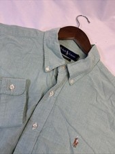 Polo Ralph Lauren Button Up Shirt Long Sleeve Green Check Cotton Men s XL