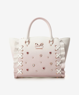 Samantha Vega Small Bag Shoulder Lace-up Heart Bijou Gradient Flutter pink new