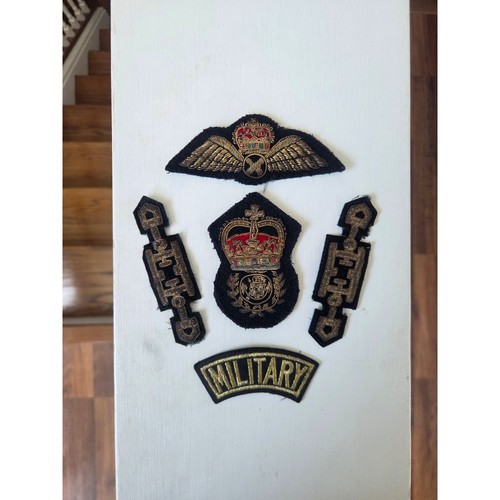 Vintage British Commonwealth Bullion Naval Merchant Marine Crown Uniform Patches