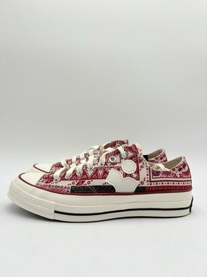 Converse Women s Chuck 70 Low Size 10.5 Red Bandana Scarf |A14801C|