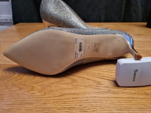 Scarpe corte Karen Millen EU 38 oro diamante oro scintillante punta prezzo consigliato £ 110 - Foto 7 di 12