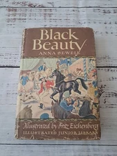 1977 Black Beauty Anna Sewell Illus Fritz Eichenberg Junior Library HCDJ Vintage
