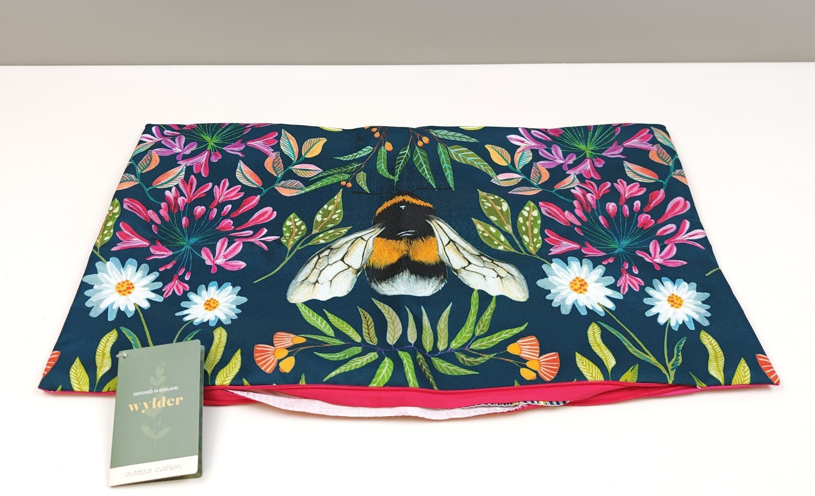 Wylder Nature House Of Bloom Zinnia Bee Cushion Cover – Floral Botanical 30 x 50