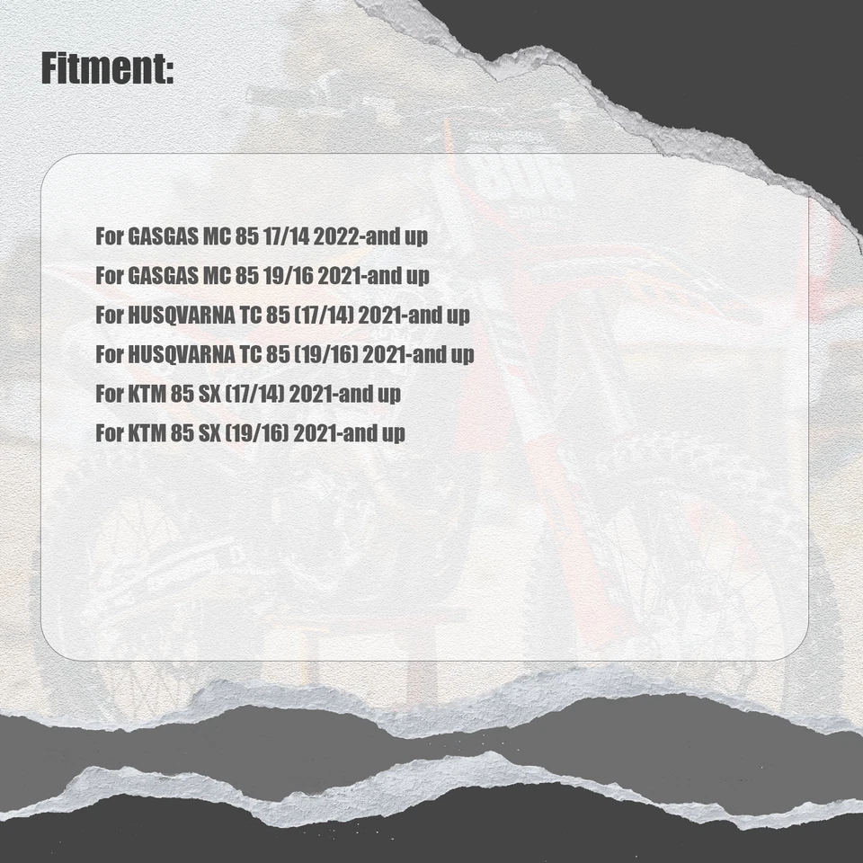 Solid Front Rear Brake Disc Rotors Pair For KTM 85 SX (19/16) 2021 2022 2023 Foto 3 de 4