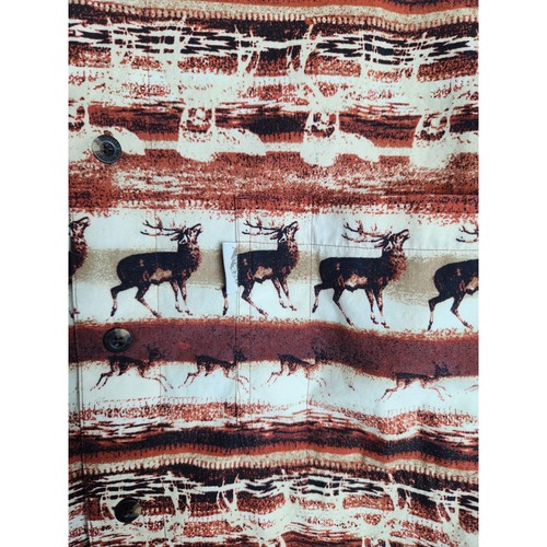 Roundtree & Yorke Herren Freizeit Button Down Hemd Gr. L Baumwolle Elch Print Jagd - Bild 2 von 7