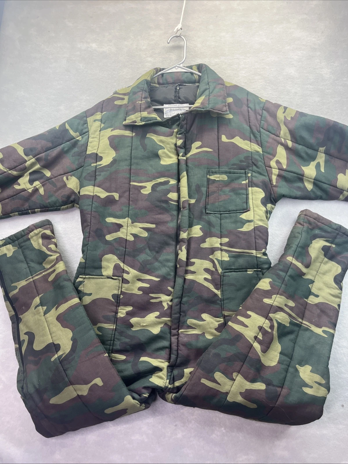 Weather Rite Camouflage Hunting Coveralls Men XL One Piece Outdoor Vintage Camo