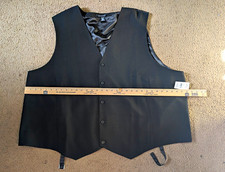 Synergy Men's Black Solid Formal Tuxedo Vest Waistcoat, Big Tall 5XLT
