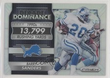 2016 Panini Prizm Decade of Dominance Silver Prizm Barry Sanders #10 HOF 7zf