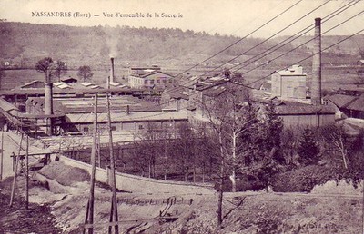 CPA 27 Eure ca. Bernay Brionne NASSANDRES S/RISLE Ansicht der Zuckerfabrik SUGARHOUSE