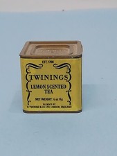 TWININGS TEA MINI SCATOLA DI PLASTICA TIN BOX VINTAGE VUOTA DA COLLEZIONE 