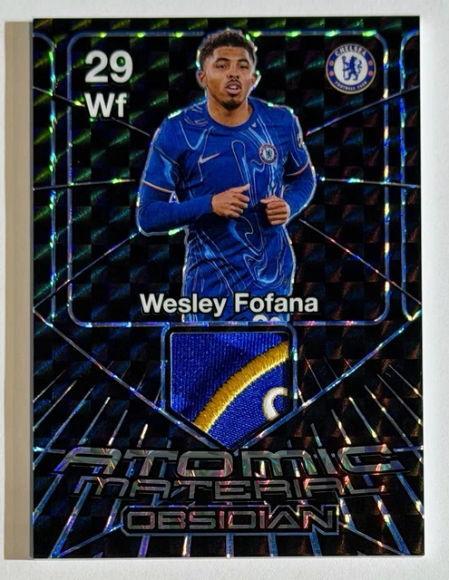 2024-25 Panini Obsidian EE Blue Finite🔥One of One🔥Wesley Fofana Chelsea FC