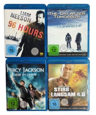 4x Promo Blu-rays | 96 Hours Day after Tomorrow Percy Jackson Stirb Langsam 4.0