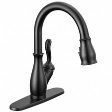 Delta 9178TLV-BL-DST Leland Kitchen Faucet With Touch2O  VoiceIQ - Matte Black