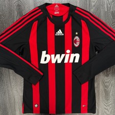 Camiseta original Adidas AC Milan 2008/2009 manga larga local para hombre mediana M