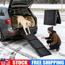 63/71"x17/20" Dog Ramp for Car, Folding Pet Ramp Non-Slip Carpet Surface 250 lb