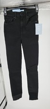 7 For All Mankind Women's Black Aubrey Super High Waist Skinny Jeans Size 24