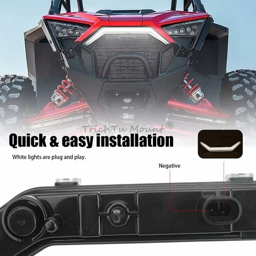 2884346 Clear Smoke Center LED Light Accent Light For Polaris RZR PRO XP 4 PRO R - Picture 7 of 24