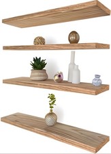 GXYAWPJ 24 Inch Floating Shelves for Wall Rustic Light Wood Wall Shelves for ...
