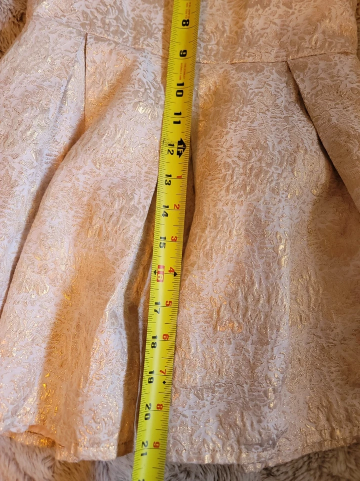 Vestido de fiesta Carter's oro rosa niñas talla 5t Foto 3 de 4